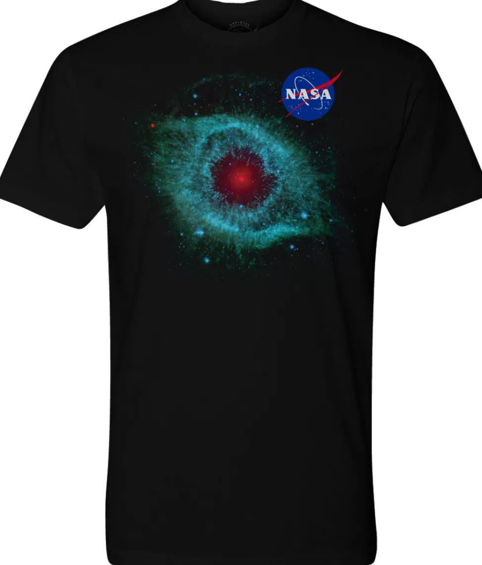 Shop NASA Gear NASA Meatball Logo - Dusty Eye of Helix Nebula (NGC 7293) Adult T-Shirt